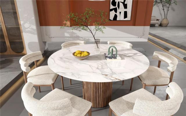 DITUO|Porcelain slab marble surface large format tile sintered stone table