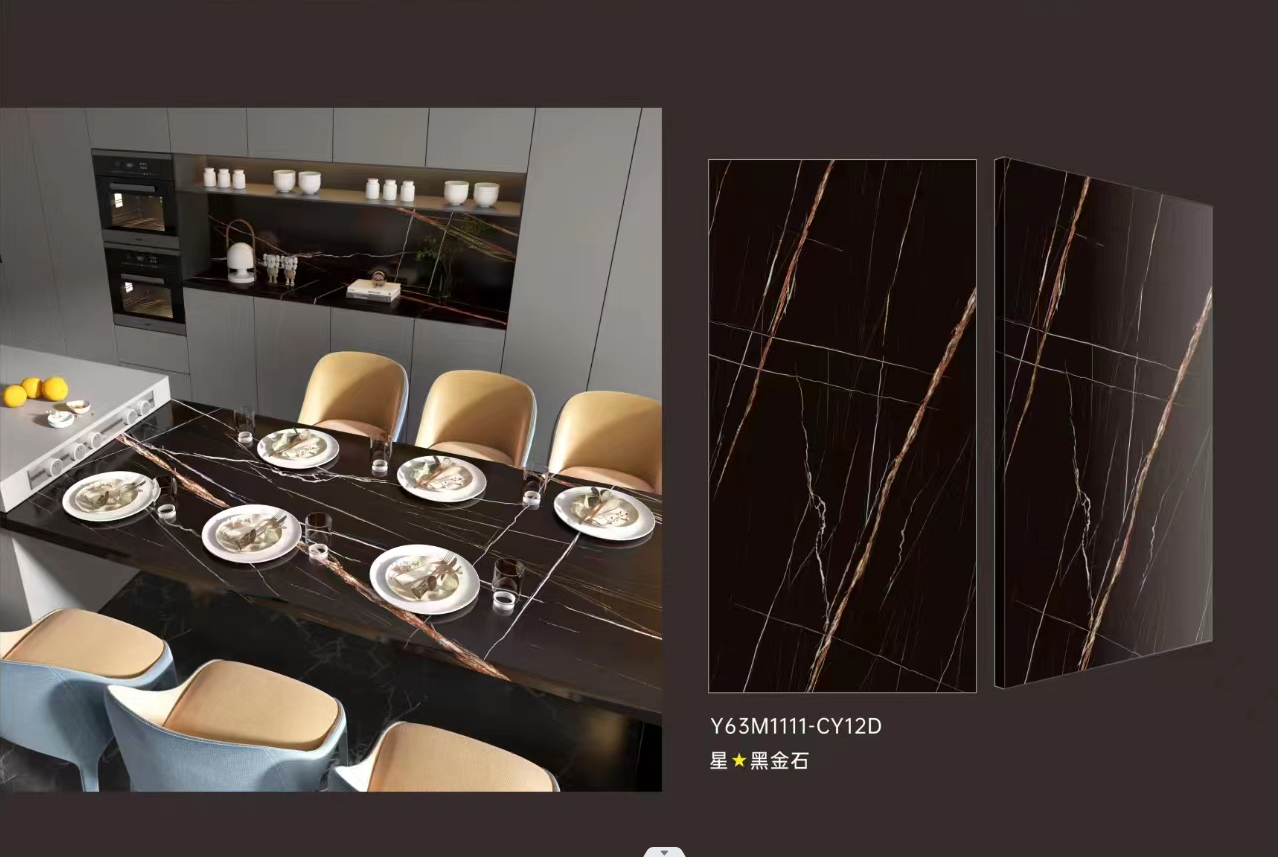 Sintered stone kitchen countertop flooring