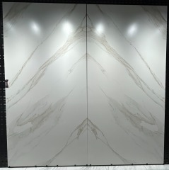 Calacatta gold sintered stone big slabs For backdrops wall and countertop dining tables