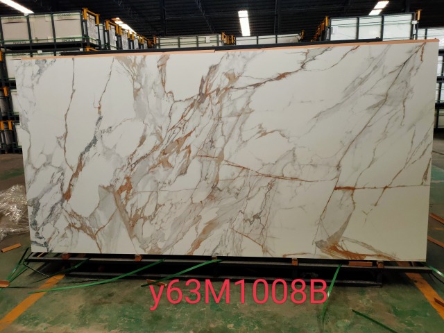 Caracatta Gold Porcelain slabs large format tiles kitchen countertops walls floors