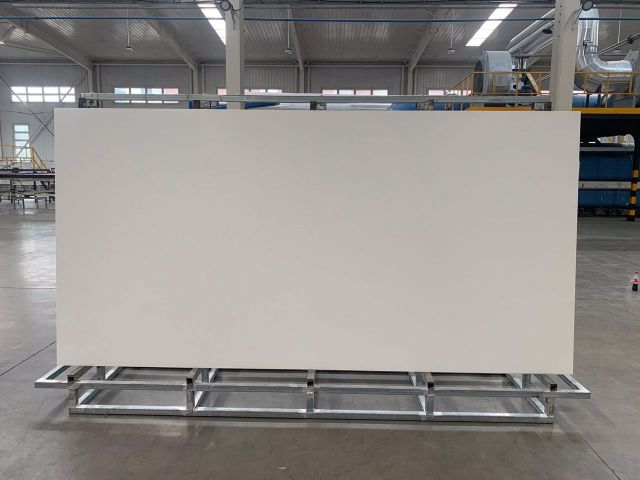 DiTuo pure white slabs tile China porcelain stone slab countertops