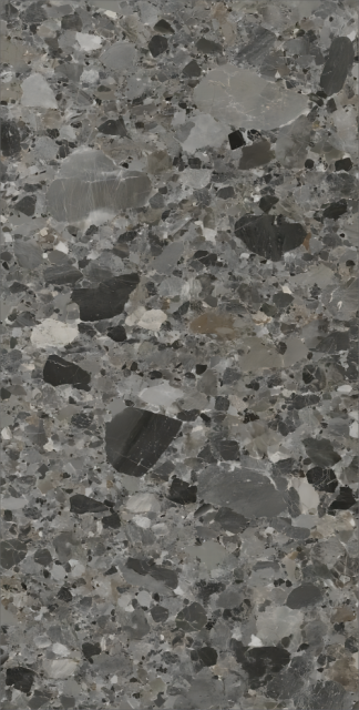 China DiTuo Terrazzo dark gray floors porcelain slab tile