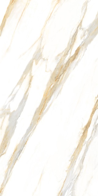 Full body Calacatta Gold porcelain countertops dining table
