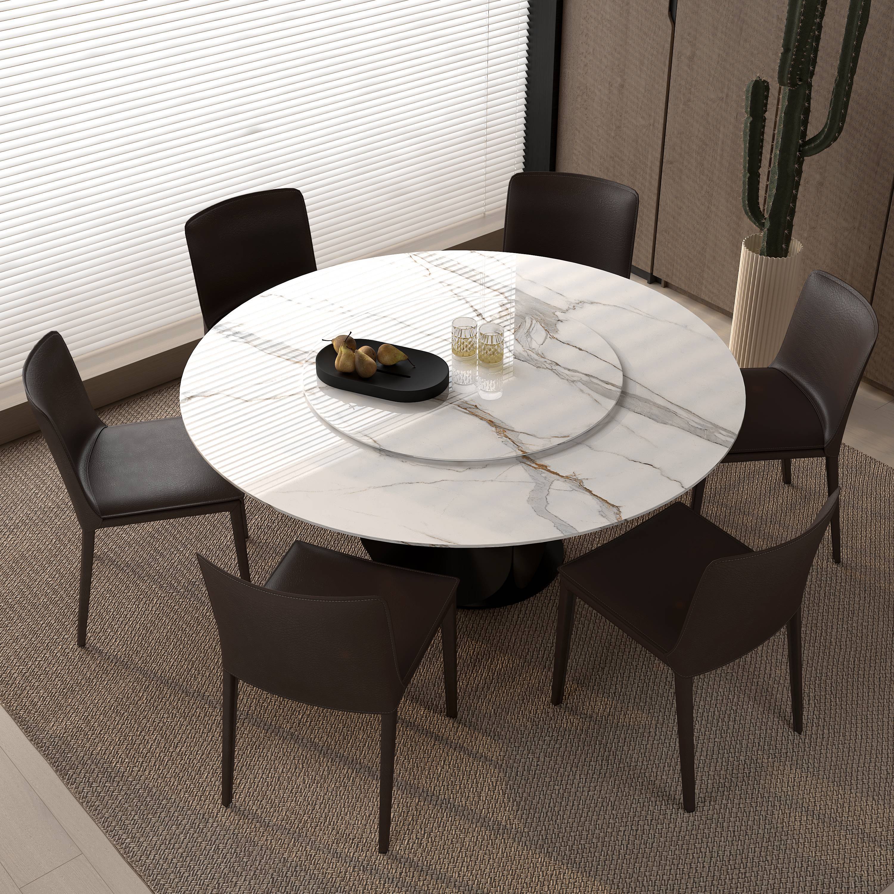 Mesa de comedor de losa de piedra sinterizada con superficie de porcelana de mármol personalizable,Piedra sinterizada DiTuo - Piedra flexible Superficies cerámicas Proveedores de losas de porcelana