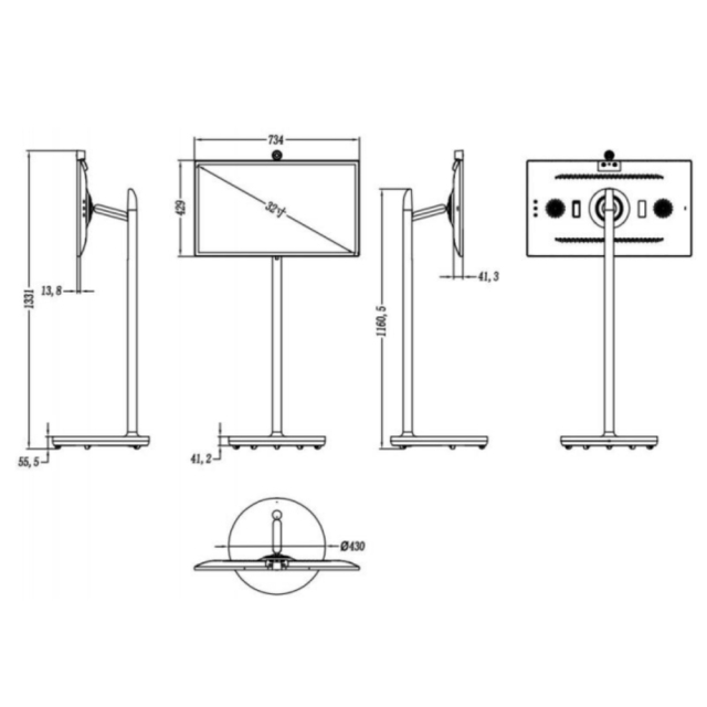 XHS1-32Plus 31.5-inch ELED Mobile Smart TV stand by me Capacitive Touch Display