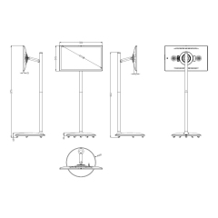 XHS1-25 21.5-inch ELED Mobile Smart TV stand by me Capacitive Touch Display