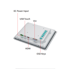 8'' industrial capacitive / resistive touch display waterproof for outdoor used