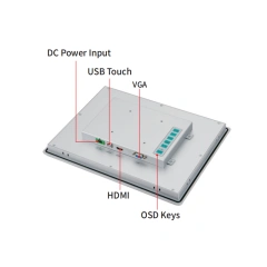 12.1' industrial capacitive / resistive touch display waterproof for outdoor used