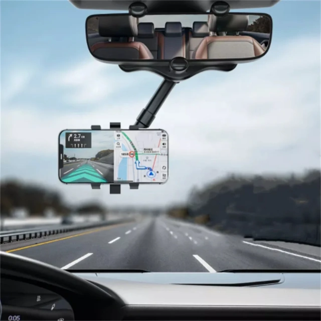 Amazon's best-selling 360 degree rotating car rearview mirror phone holder, smartphone GPS car navigation phone holder