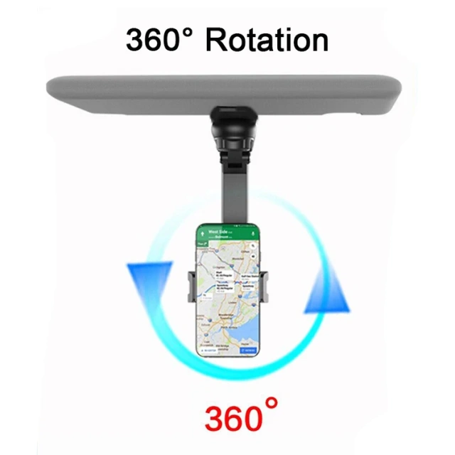 Fashion Design Desktop Phone Stand Rotating Smart Car Sun Visor Mobile Phone Holder In Car GPS