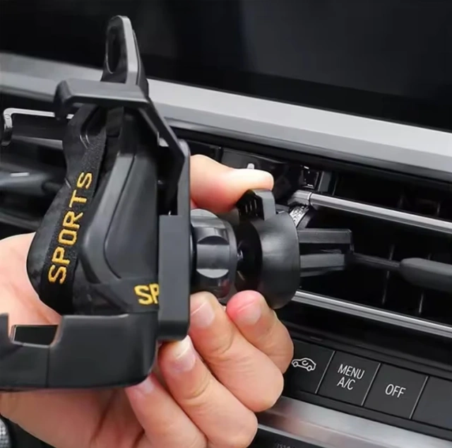2024 Carbon Fiber Pattern Auto Gadgets Car Phone Holders Racing Seat In-car Phone Holders Air Vent Phone Holder