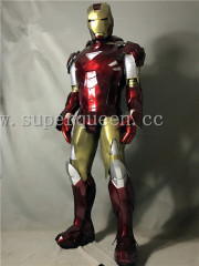 Cosplay Marvel Superheroes Iron Man Mark 6 (VI) Costume with Lights for Kids Parties