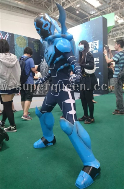 Halloween Cosplay Superhero Blue Beetle Costume for Adult, DC Superhero Cosplay, Blue Beetle Cosplay for Sale