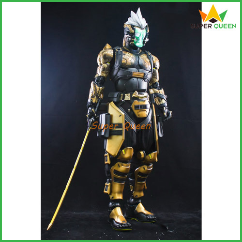 Cosplay Overwatch Genji Gilded Aspect Mythic Skin Armor Costume