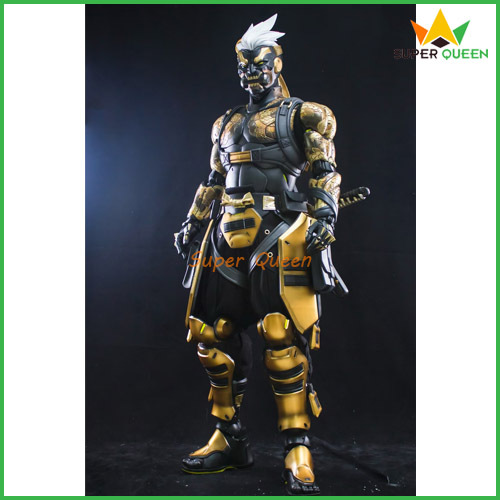 Cosplay Overwatch Genji Gilded Aspect Mythic Skin Armor Costume