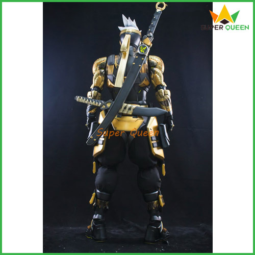Cosplay Overwatch Genji Gilded Aspect Mythic Skin Armor Costume