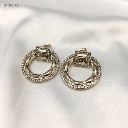 Chanel new grass drilling circle earrings 1: 1 copy replicate counters 01042464
