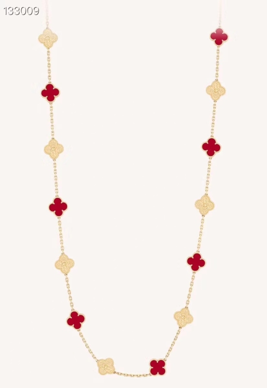 Vintage Alhambra long necklace 20 motifs Van Cleef Arpel 1:1 Copy Replica
