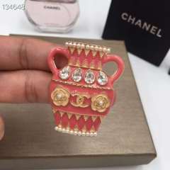 Chanel Oil Painting Bottle Brooch Fashion Costume Jewelry