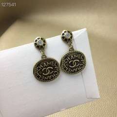 Chanel Coin Drop Antique Finish Earring Fashion Costume Jewelry