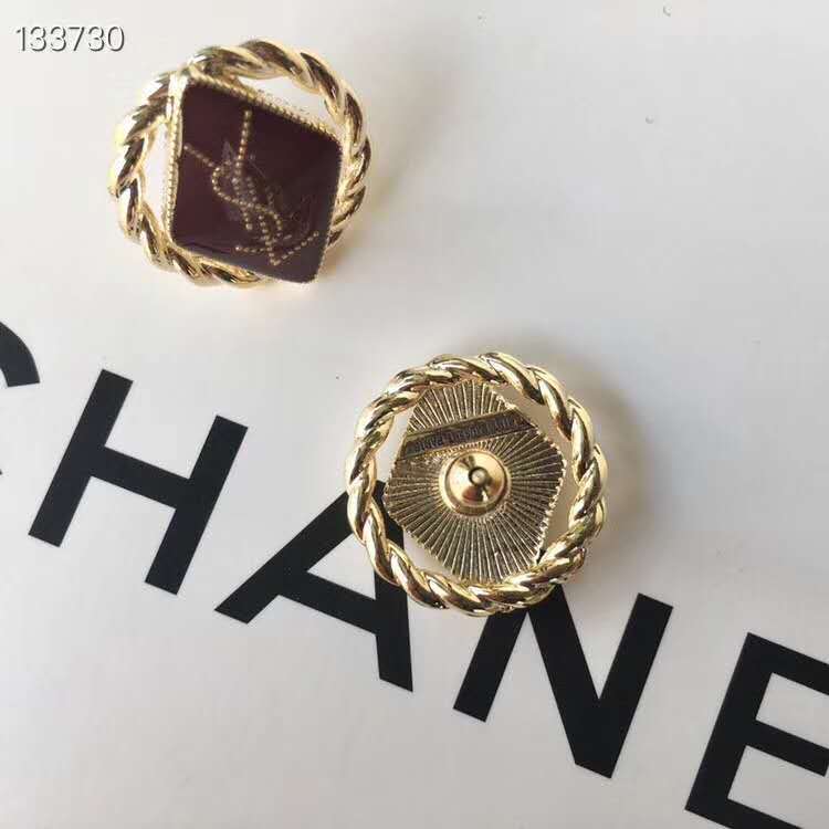 Small YSL Oil Painting Round Earring