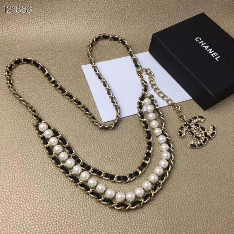 Chanel waist Belt Glass Pearls, Lambskin &amp; Strass Crystal