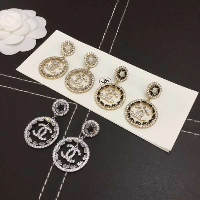Chanel Shiny Crystal Strass Wreath Pendant Earring