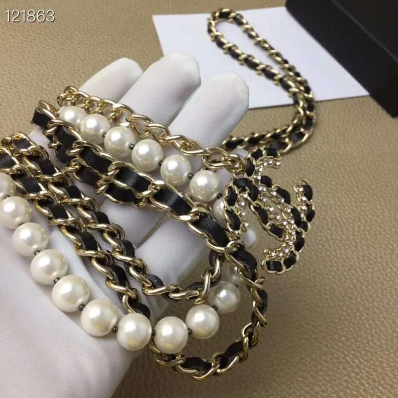Chanel waist Belt Glass Pearls, Lambskin &amp; Strass Crystal