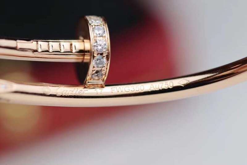 Cartier Juste un Clou Nail Bracelet Cuff set with Strass