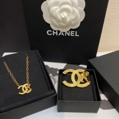 Chanel Lion Brass Pendant Short Necklace
