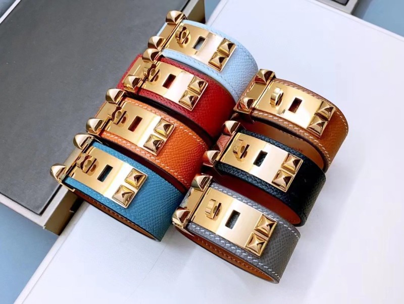Hermes Leather Collier de Chien 24 bracelet