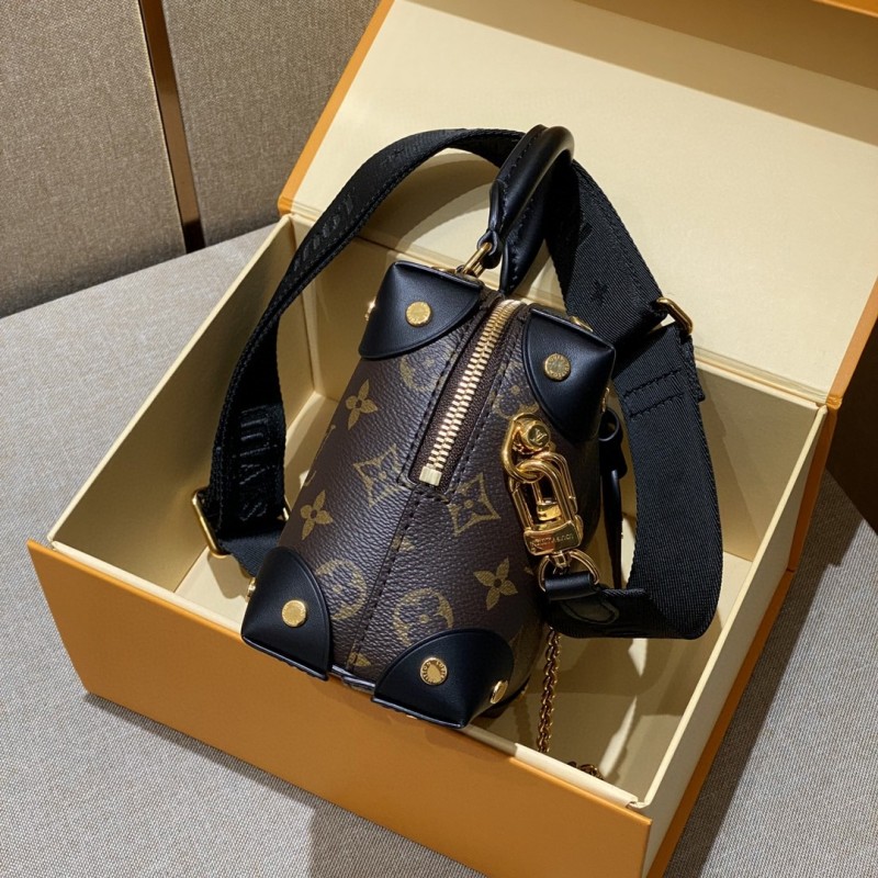 Louis Vuitton Monogram Petite Malle Shoulder Strap Handle Bag Replica Logo and details same as the genuine in the boutique Free Shipping by Fedex DHL