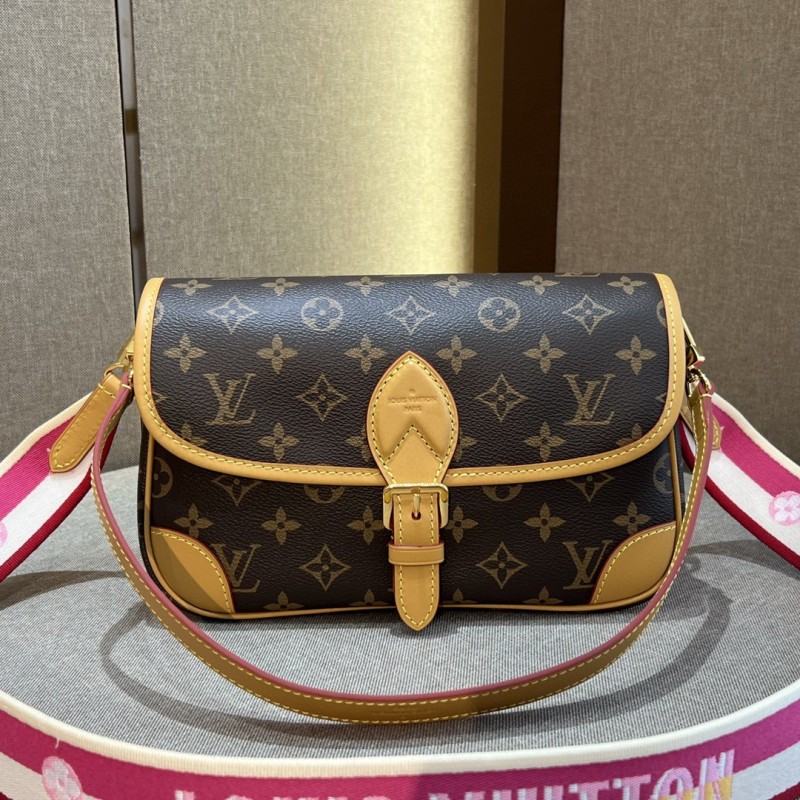Louis Vuitton Diane Monogram Shoulder Bag Flap Buckle Replica Free Shipping commercial express delivery