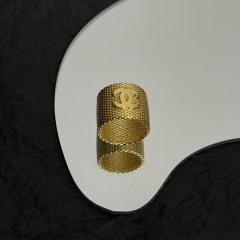 Chanel Replica Costume Jewelry Retro Wide Ring Cratering Surface