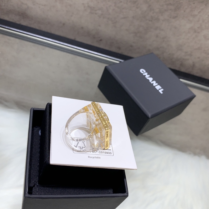 Chanel Replica Costume Jewelry Resin Transperent Sqaure Big CC Monogram
