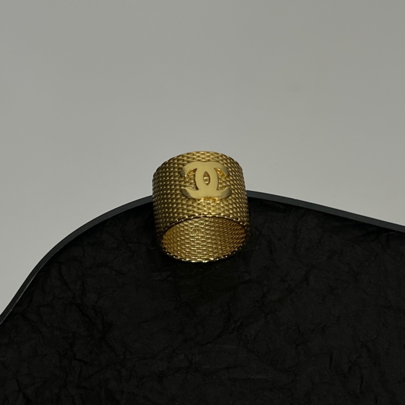 Chanel Replica Costume Jewelry Retro Wide Ring Cratering Surface