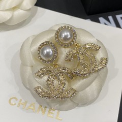 Chanel Top Replica Copy Pendant Earring Pearl Diamon Crystal Luxury Brand Factory Outlet Wholesale