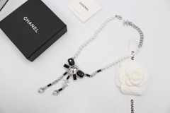 Chanel Replica Costume Jewelry Retro Bowknot Long Pendant Choker Long Short Necklace Luxury Brand Factory Outlet Wholesale