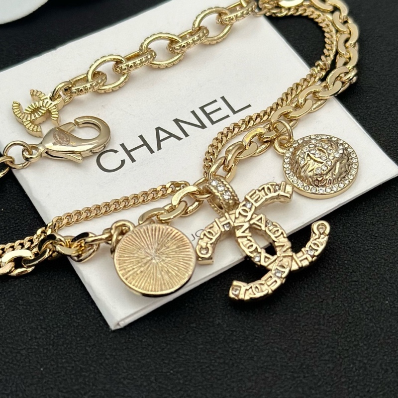 Chanel Top Replica Carved Letter On Pendant Brass Chain Bracelet Luxury Brand Factory Outlet Wholesale