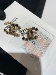 Chanel Replica Costume Jewelry Stud Earring Letter Square Strass