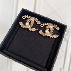 Chanel Top Replica AAA Copy 23/24 Letter Strass CC Stud Earring Factory Outlet Wholesale