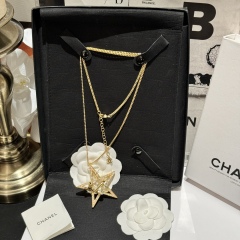 Chanel Cruise 2023/24 Long Metal Chain Strass Star Roller Skate Pendant 1:1 Top AAA Wholesale Factory Outlet