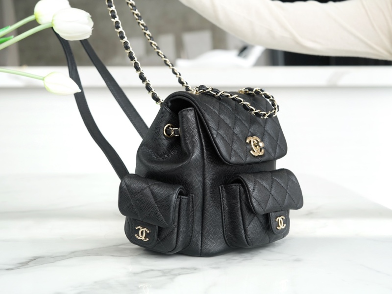 Chanel 23/24 Grained Shiny Calfskin Small Backpack Top Replica AAA Copy Factory Outlet Wholesale