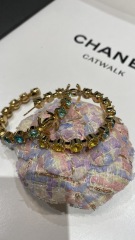 Chanel Top Replica AAA Copy 23/24 24C Big Hoop Earring Gold Multicolor Strass Factory Outlet Wholesale