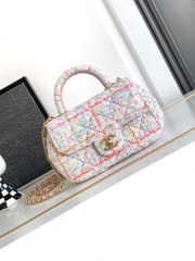 Chanel Cruise 2023/24 Multicolor Tweed BAG WITH TOP HANDLE 1:1 AAA Factory Outlet Wholesale