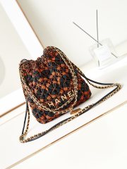 Chanel 22 Mini Handbag Calfskin Braided Shoulder Strap 1:1 AAA Factory Outlet Wholesale