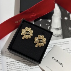 Chanel 23 24P Leave Flower Stud Earring 1:1 AAA Top Quality