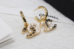 Chanel Spring Summer 24P Twisted Monogram CC Hoop Pendant Earring Factory Outlet Wholesale Top 1:1 AAA vs Genuine