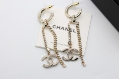 Chanel Spring Summer 2024 pre-collection Hoop Chain Pendant Earring 1:1 AAA Top Quality