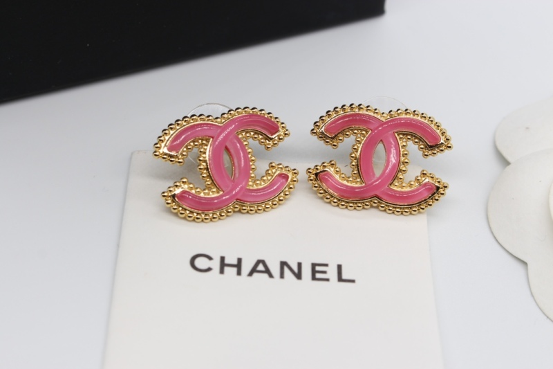 Chanel Spring Summer 2024 Pre-collection 24P Metal Resin Pink CC Stud Earring 1:1 AAA Top Quality Factory Outlet Wholesale